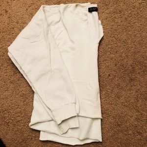 Brandy Melville Cut Botton White Sweatshirt